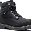 Wolverine Women's Floorhand Steel Toe 6in Waterproof Work Boot Black-1