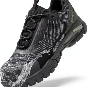 ulogu Steel Toe Shoes for Men Women Waterproof Comfy Non Slip Safety Work Sneakers-0