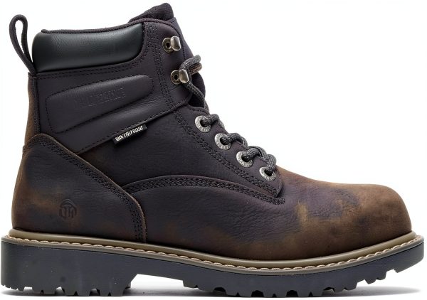 Wolverine Women's Floorhand Steel Toe 6in Waterproof Work Boot Black-0