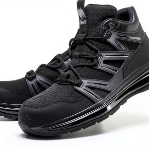 SYLPHID Men Steel Toe Sneakers Women Safety Shoes High Top Air Cushion-0