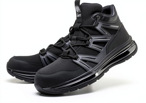 SYLPHID Men Steel Toe Sneakers Women Safety Shoes High Top Air Cushion-0