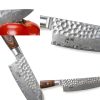 Jikko Damascus Edition VG-10 Chef Knife 8.5" Mahogany Handle-3