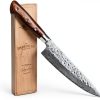 Jikko Damascus Edition VG-10 Chef Knife 8.5" Mahogany Handle-0