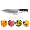 SHAN ZU Chef Knife 8 Inch Japanese Steel Damascus Kitchen Knife, Professional Kitchen Knives Sharp High Carbon Super Steel Kitchen Utility Knife-4